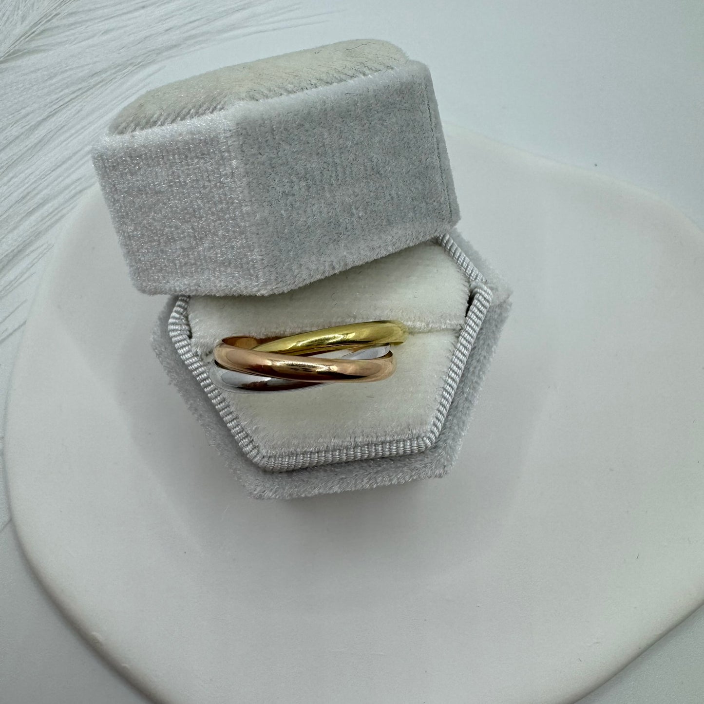 Anello trio fedine oro