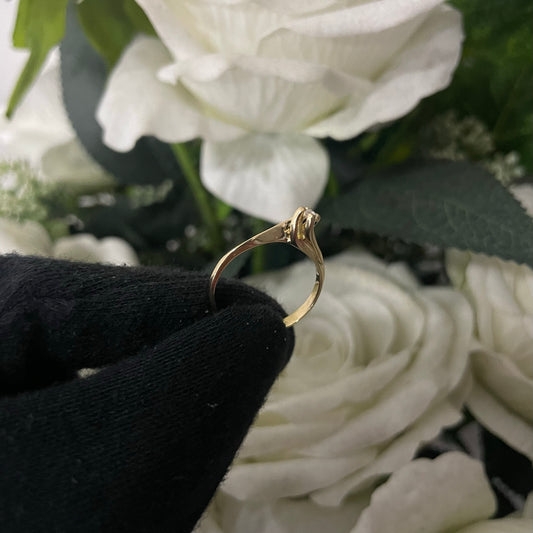 Anello solitario E-F IF-VVS oro e diamante