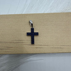 Pendente croce zirconata oro