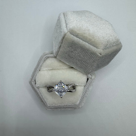 Anello solitario argento 925