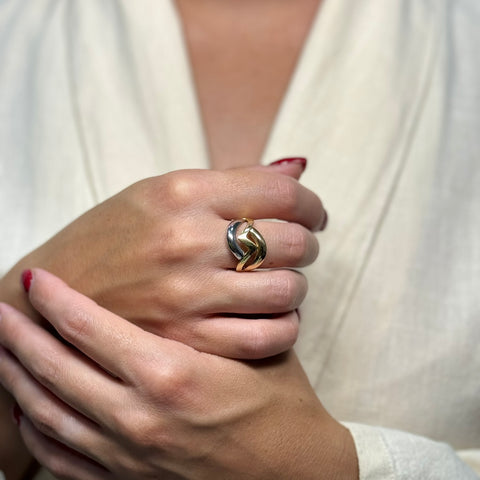 Anello trio multicolor oro