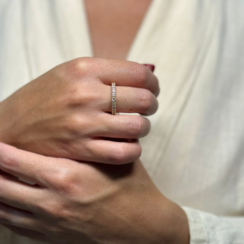 Anello Veretta zirconi e oro