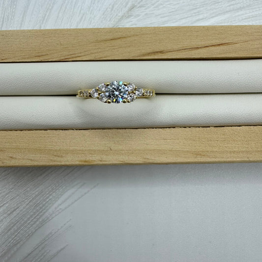 Anello trilogy fiori magic oro e zirconi