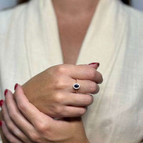Anello Kate ovale oro e zircone