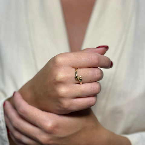 Anello abbraccio oro