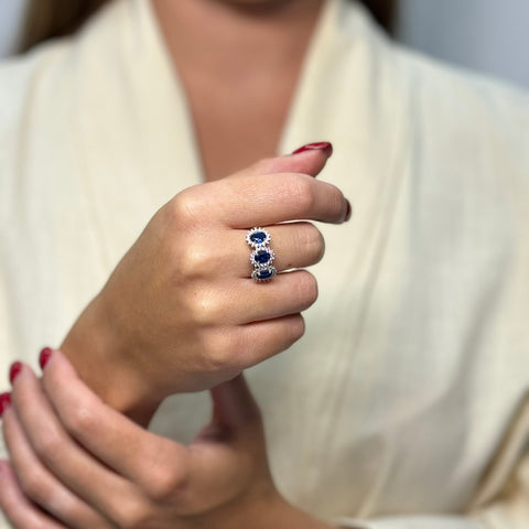 Anello trilogy Kate zirconi e oro