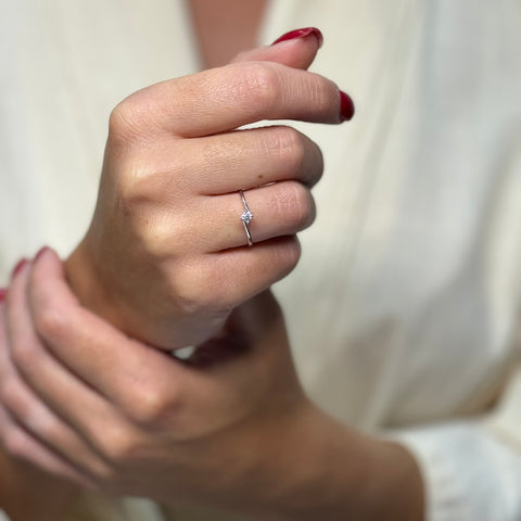 Anello solitario oro