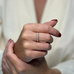 Anello veretta oro e diamanti