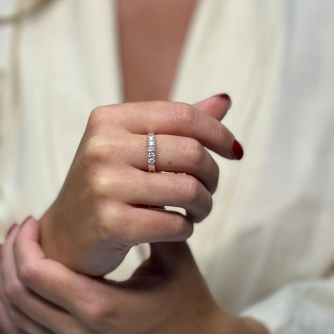 Anello Veretta G/VS oro e diamanti