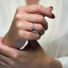 Anello solitario oro e diamante