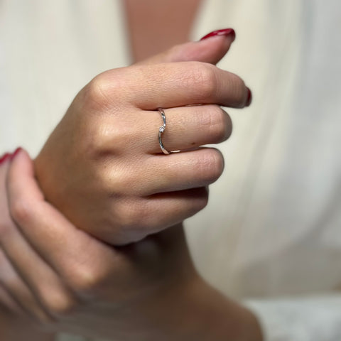 Anello solitario  G-H/ VS oro e diamante