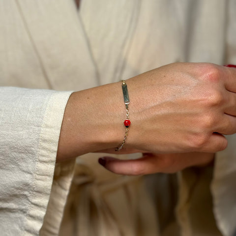 Bracciale piastra coccinella oro (bimbi)