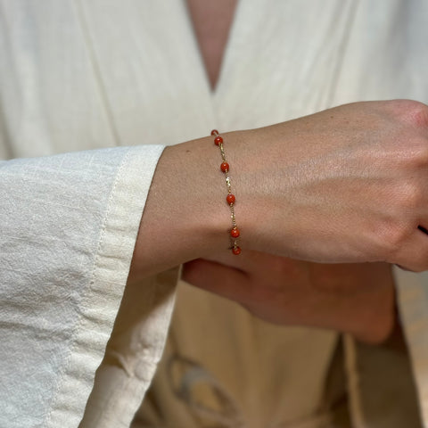 Bracciale battesimale con coralli e oro (bimbi)