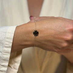 Bracciale quadrifoglio oro