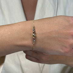 Bracciale rollò con sfere multicolor oro