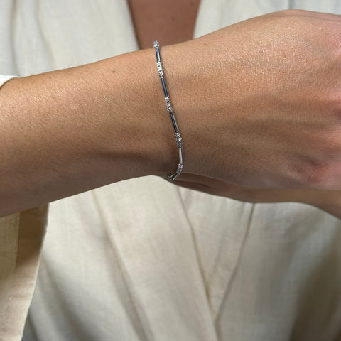 Bracciale semi tennis oro e diamanti