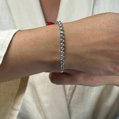 Bracciale tennis oro e diamanti
