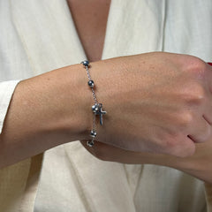 Bracciale rosario sfere oro