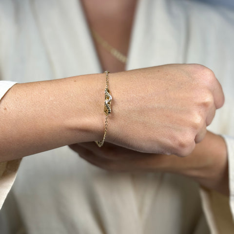 Bracciale tubolare milleluci oro