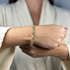 Bracciale fune voluminoso liscio\satinato oro