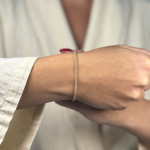 Bracciale tubolare oro