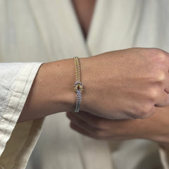 Bracciale nodo bicolor  oro