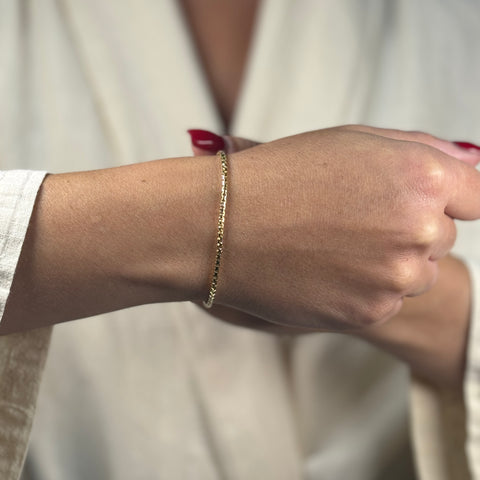 Bracciale tubolare oro