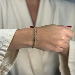 Bracciale fune con veneziana degradè oro