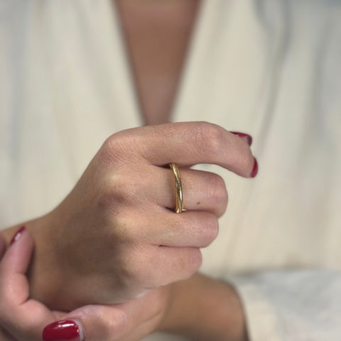 Anello tubolare elastico oro