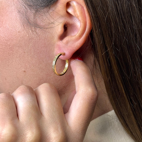 Orecchini cerchio greca oro
