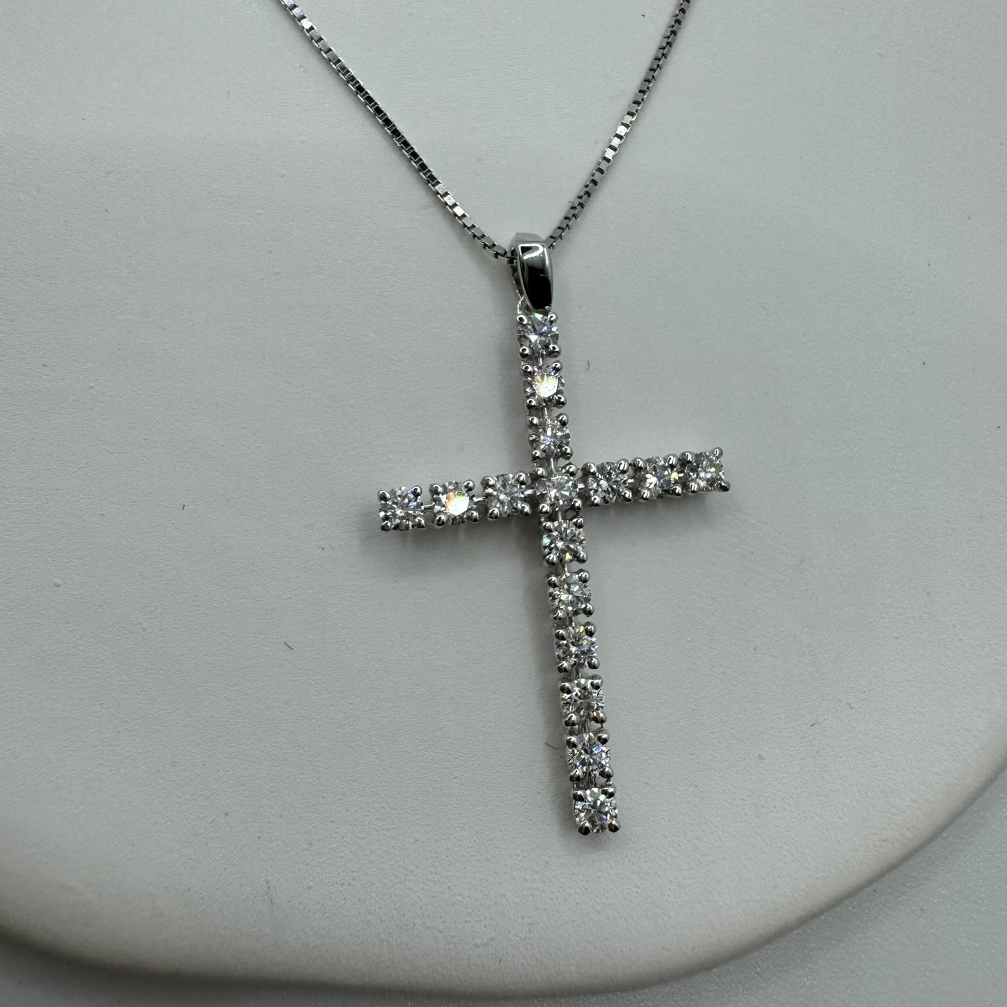 Collana veneziana con croce diamante e oro
