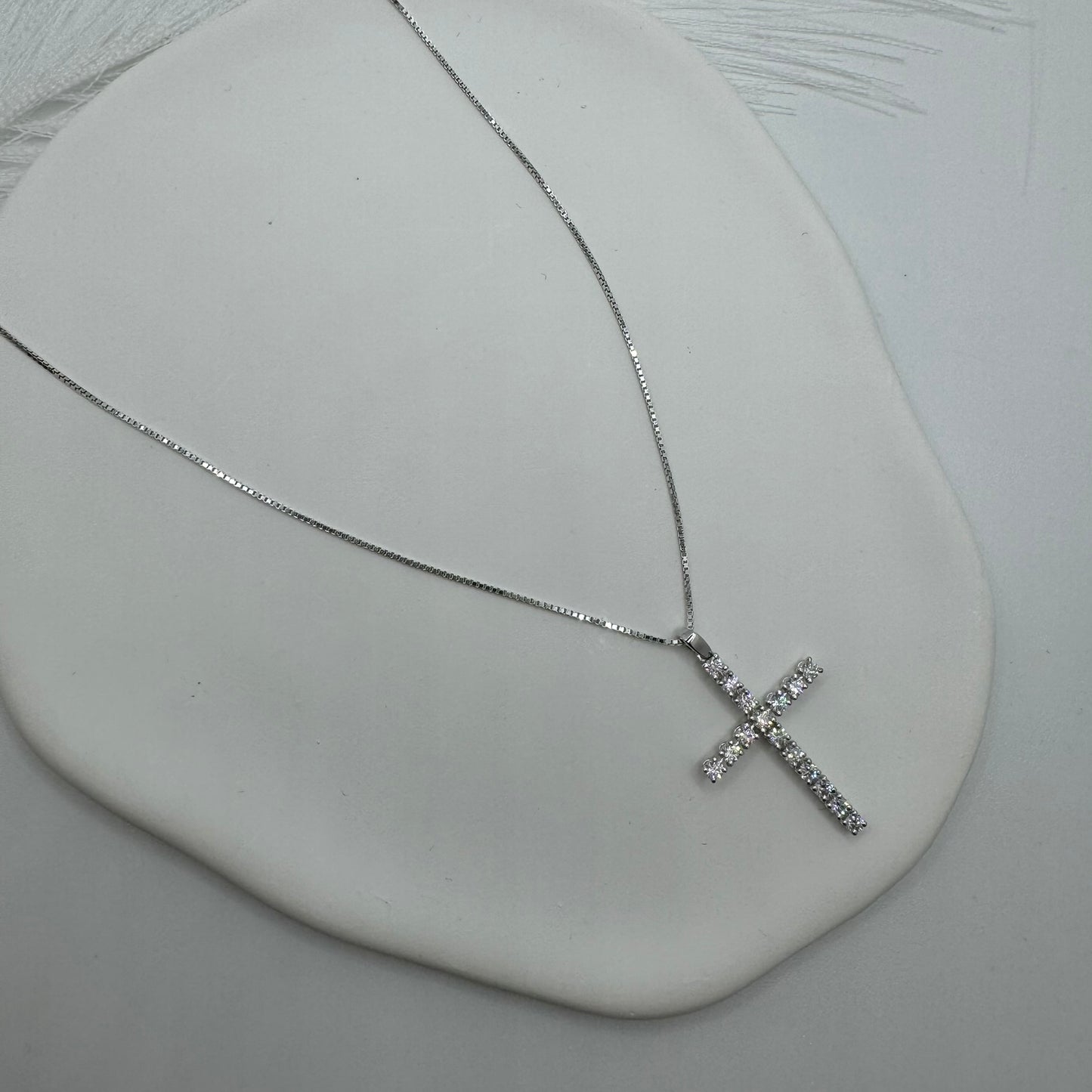 Collana veneziana con croce diamante e oro