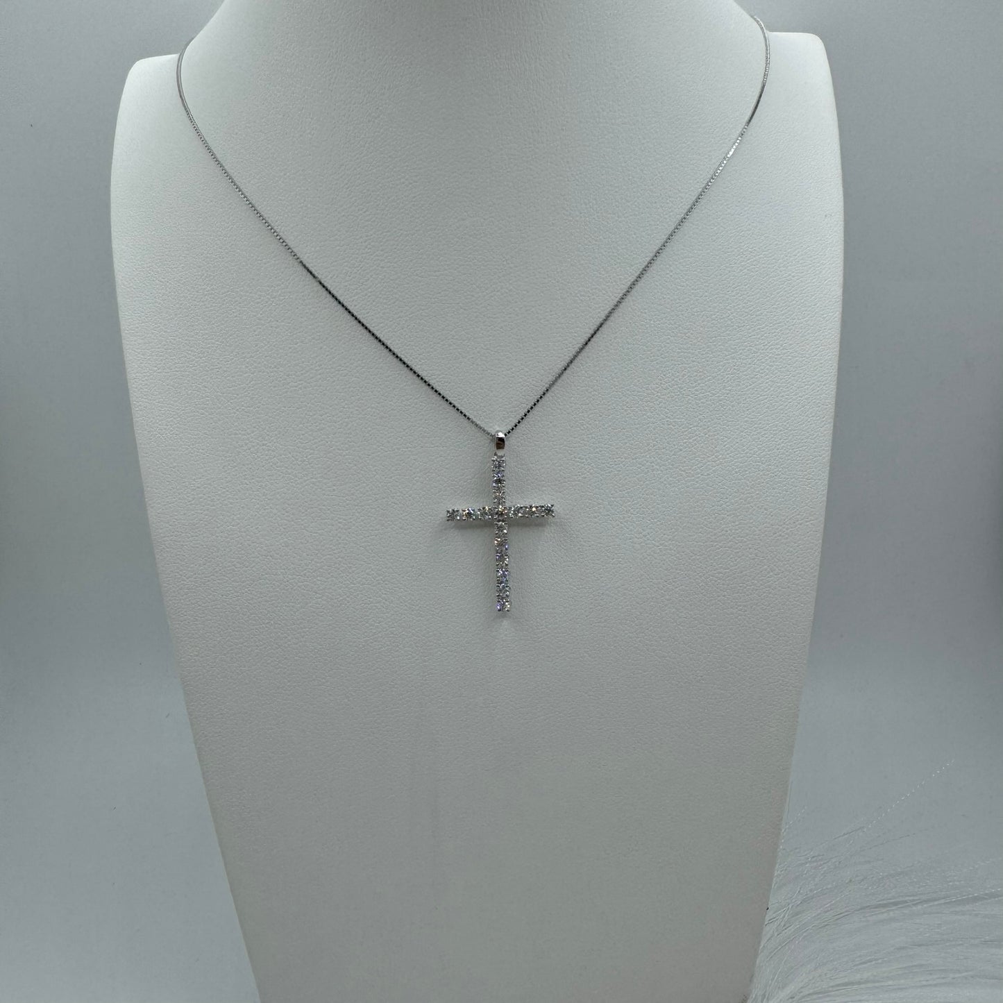 Collana veneziana con croce diamante e oro