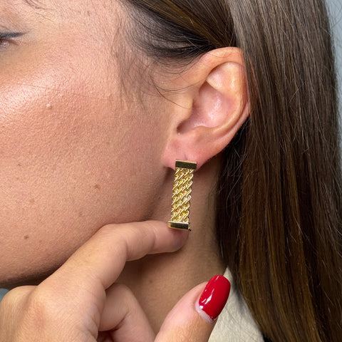 Orecchini pendente multifune 4 oro