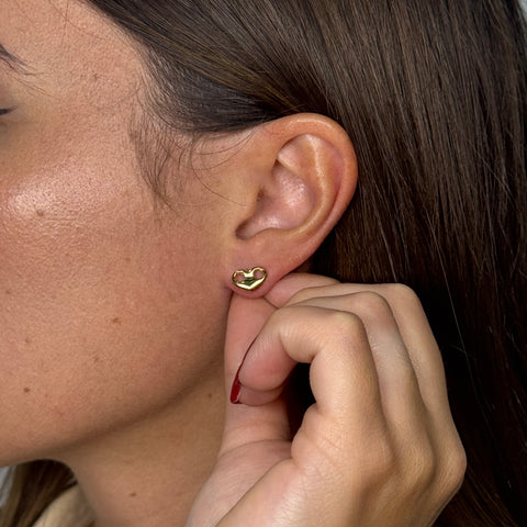 Orecchini cuore oro