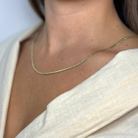 Collana groumette stretta oro