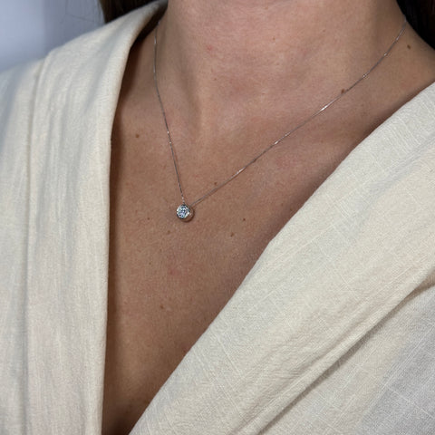 Collana veneziana con punto luce magic oro e diamanti