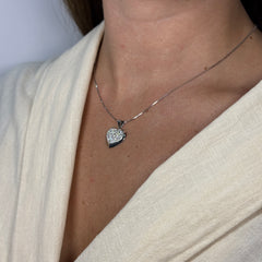 Collana con cuore oro e zirconi