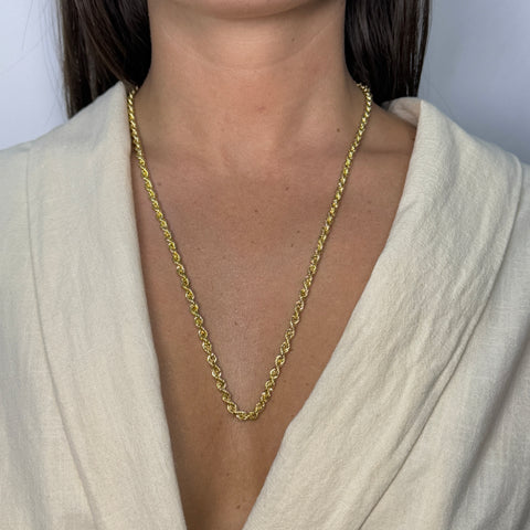 Collana fune voluminosa oro