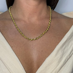 Collana fune voluminosa oro