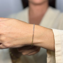 Bracciale fune multicolor oro