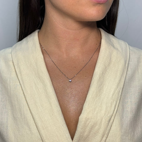 Collana punto luce oro e diamante