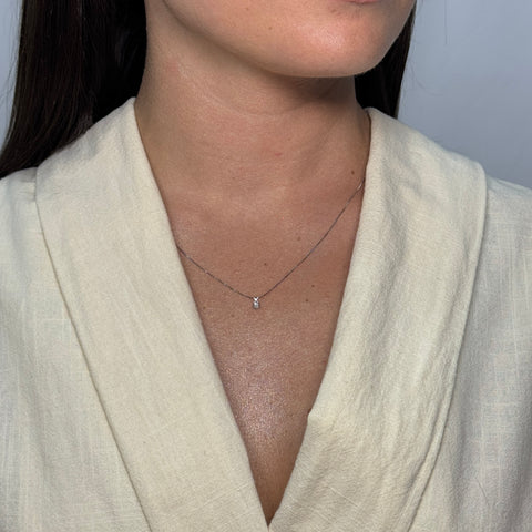 Collana veneziana con punto luce oro e diamante