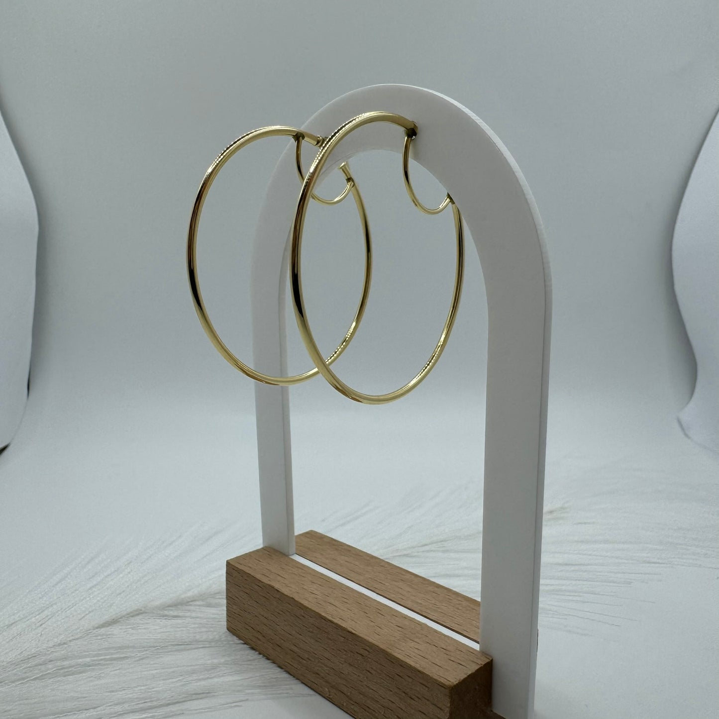 Orecchini cerchio tubolare oro