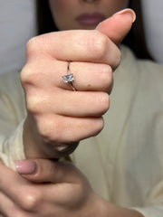 Anello solitario oro