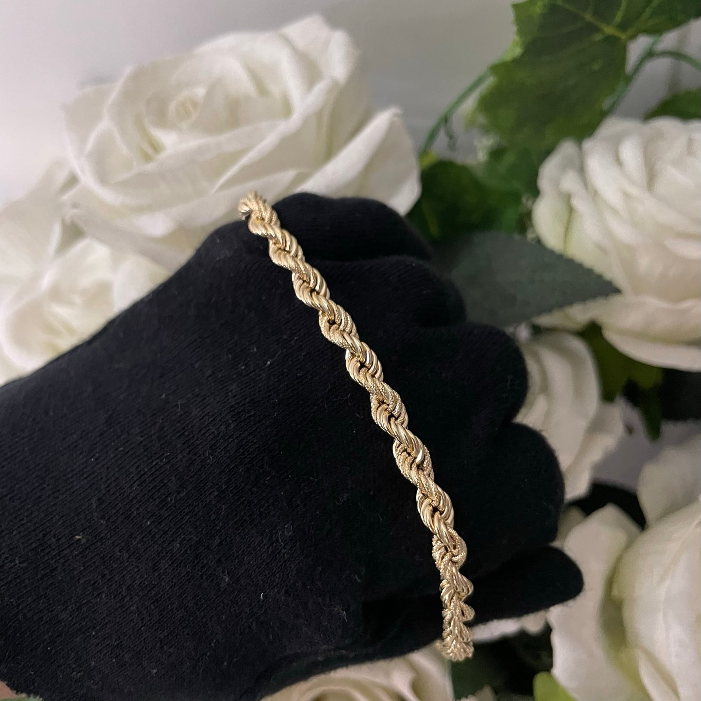 Bracciale fune liscia/satinata oro