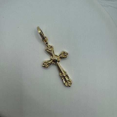 Pendente croce bombè oro