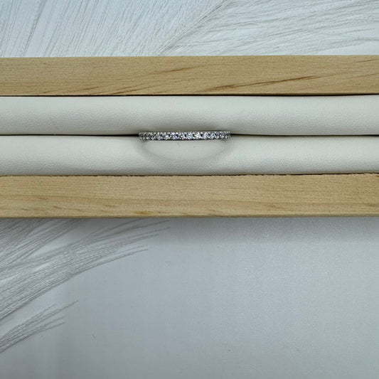 Anello Veretta slim oro e zirconi