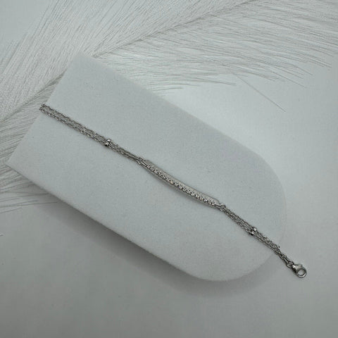 Bracciale rollò con piastra in oro e diamanti