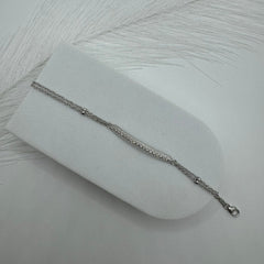 Bracciale con piastra oro e diamanti